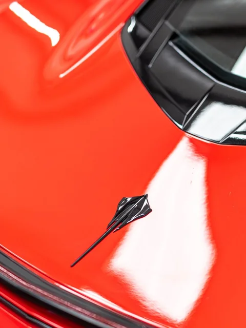 A red hood up close